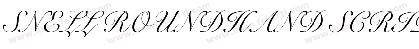 SNELL ROUNDHAND SCRIPT BOLD字体转换